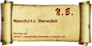 Naschitz Benedek névjegykártya